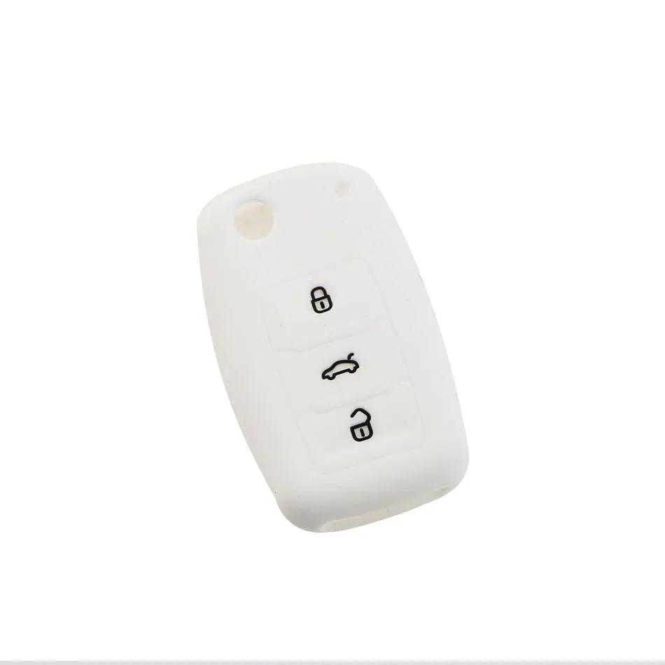 Silicone Car Key Cover Case for Volkswagen Polo Passat B5 Golf 4 5 6 Tiguan Golf Crossfox Plus EOS Scirocco Beetle Interior Acc.