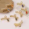 VKME Fashion Women Jewelry New Design Colorful Pearl Fishtail Hair Clip Claw