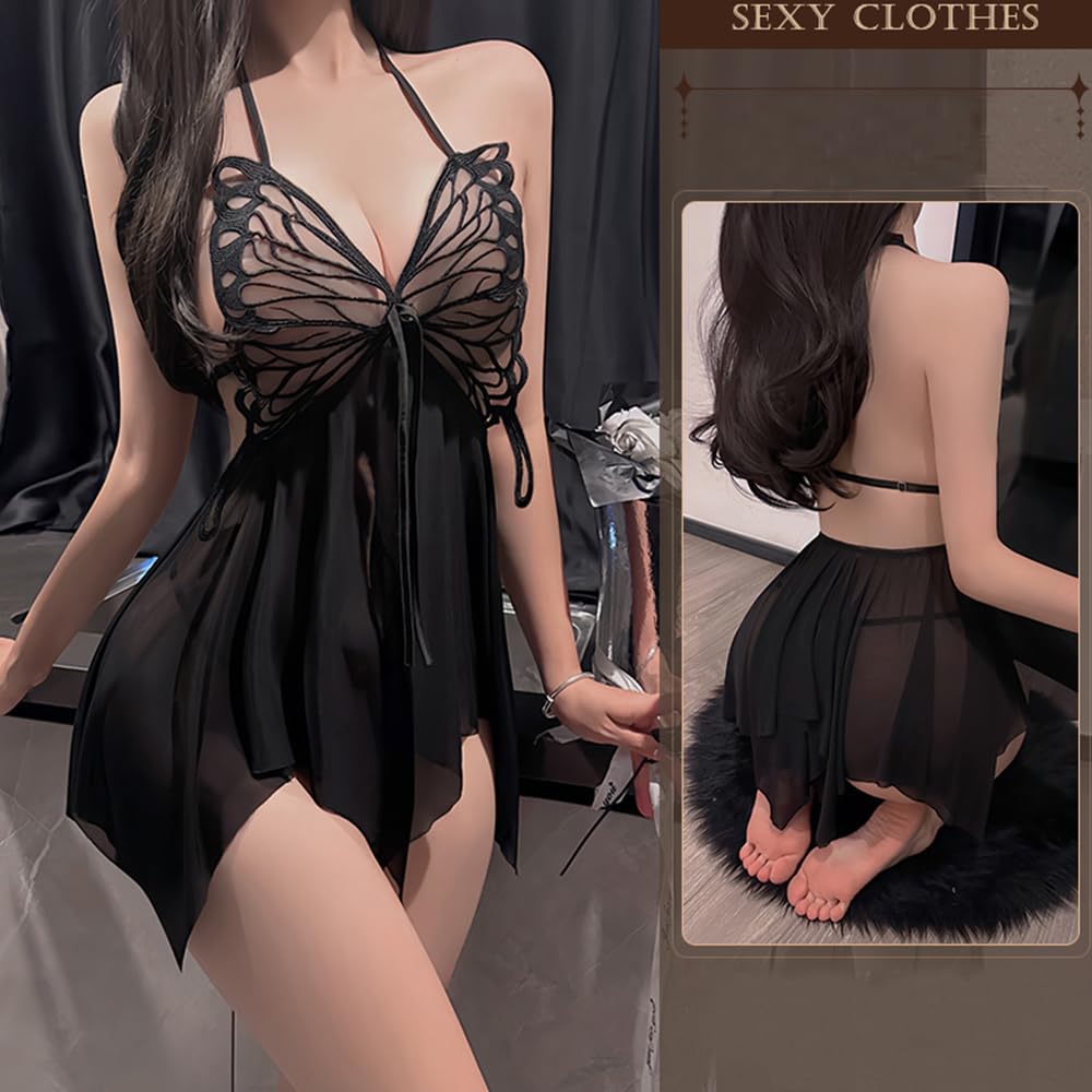 Sexy Extremely Sexy Butterfly Photo [SENMHOO] Lingerie, See-Through, Underwear, Underwear, Tempting, Extreme, Cosplay, Babydoll, See-Through,