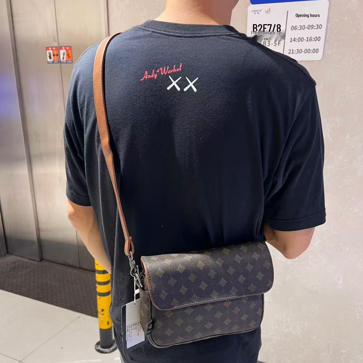 

Модная сумка-тоут кроссбоди с цветочным принтом: Корейский и японский дизайн для мужчин и женщин кофейный