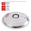 Large Stainless Steel Iron Pot with Round Lid for Household Stir-Frying