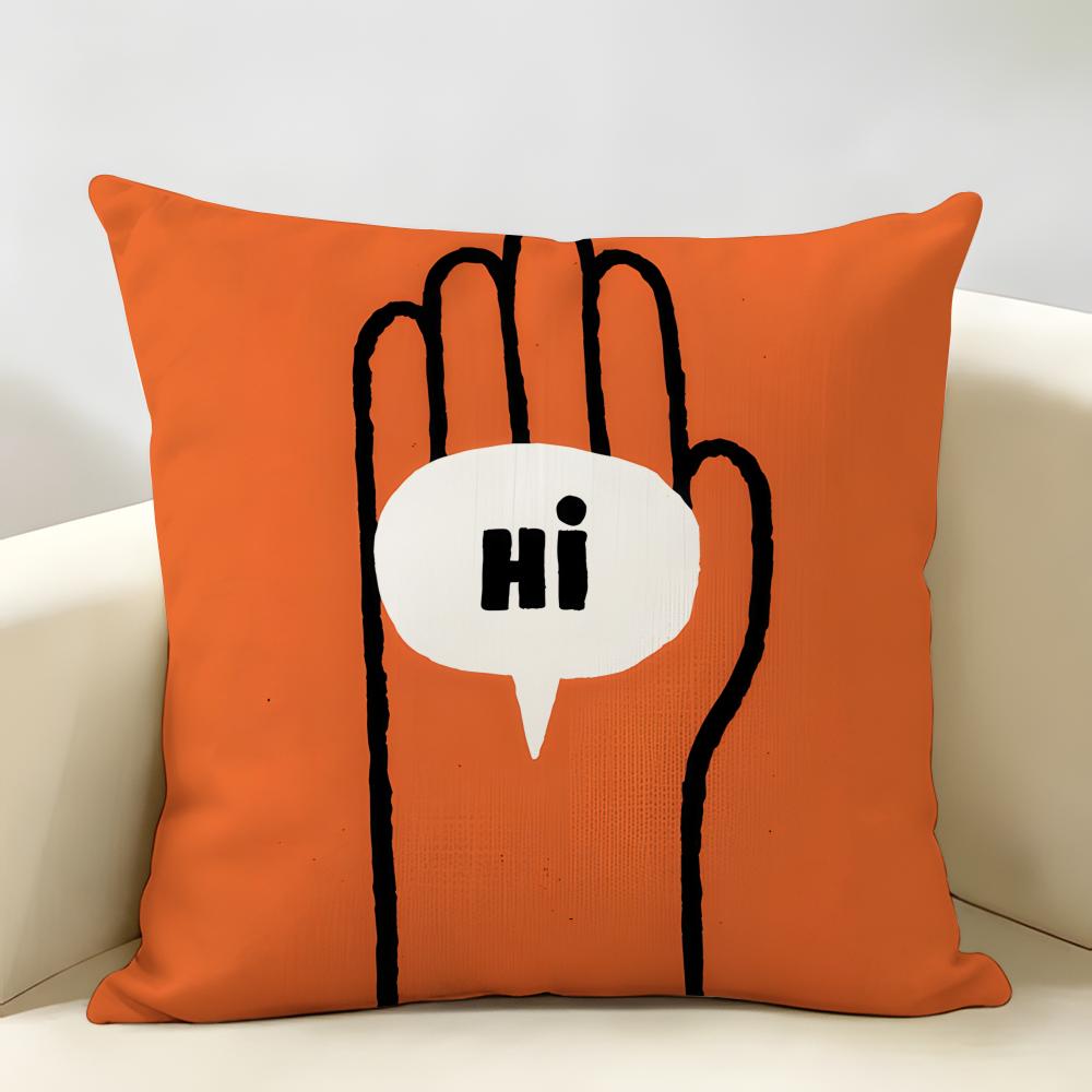Aesthetic Art JJeanJullien Cushion Cover Natural Linen Organic Fabric DoubleSided Printing Room Sofa Decor Pillow Case