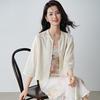 Dames Elegante Jacquard Linnen-Look Blouse