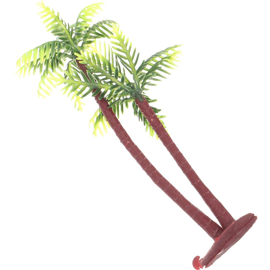 12Pcs Plastic Coconut Palm Trees Miniature Mini Landscape Decor DIY Fairy Garden Micro Landscape Supplies Tropical Palm Tree