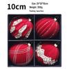 10cm Diamond Flocked Christmas Ball Ornaments - Set of 4