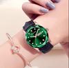 Diamond-Shaped Women's Quartz Watch with Leather Strap, Waterproof, and Suitable for Students and Couples.