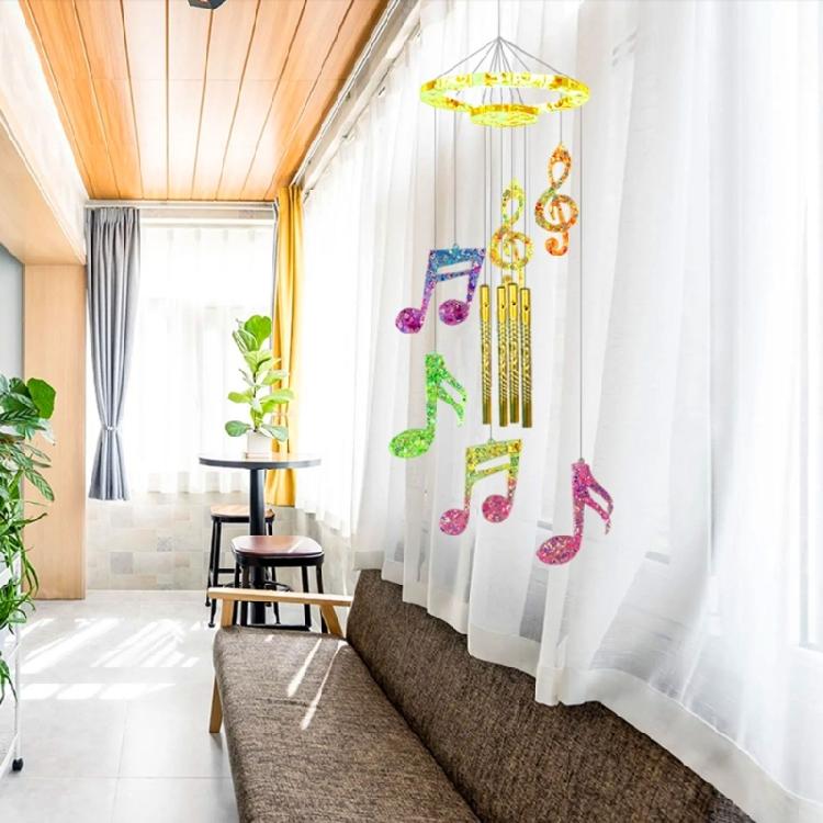 Musical Note Wind Chime Mould Epoxy Resin Mold Windchimes Hanging Pendants Mould