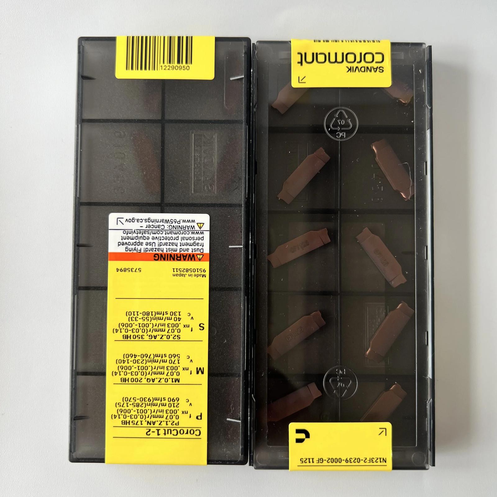 

SANDVIK / N123F2-0239-0002-GF 1125 / Industrial indexable Carbide Inserts 10 Pcs