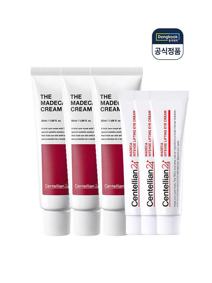CENTELLIAN24 The Madeca Cream 50ml x 3 + Intense Eye Cream 15ml x 3 Free