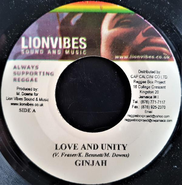 

7inch Record GINJAH - Love And Unity NONE Lionvibes Sound UK Reggae, Ska & Dub Used