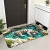 Floor Mat 3D Optical Illusion Bottom Crystal Velvet Non-Slip Rug with Anti-Slip Soft Floor Cushion Easy