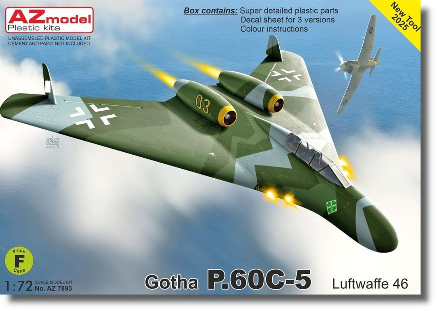 

AZ Model Gotha Luftwaffe 1946 Plastic Model AZM7893 1/72 P.60C-5 (Airplane)