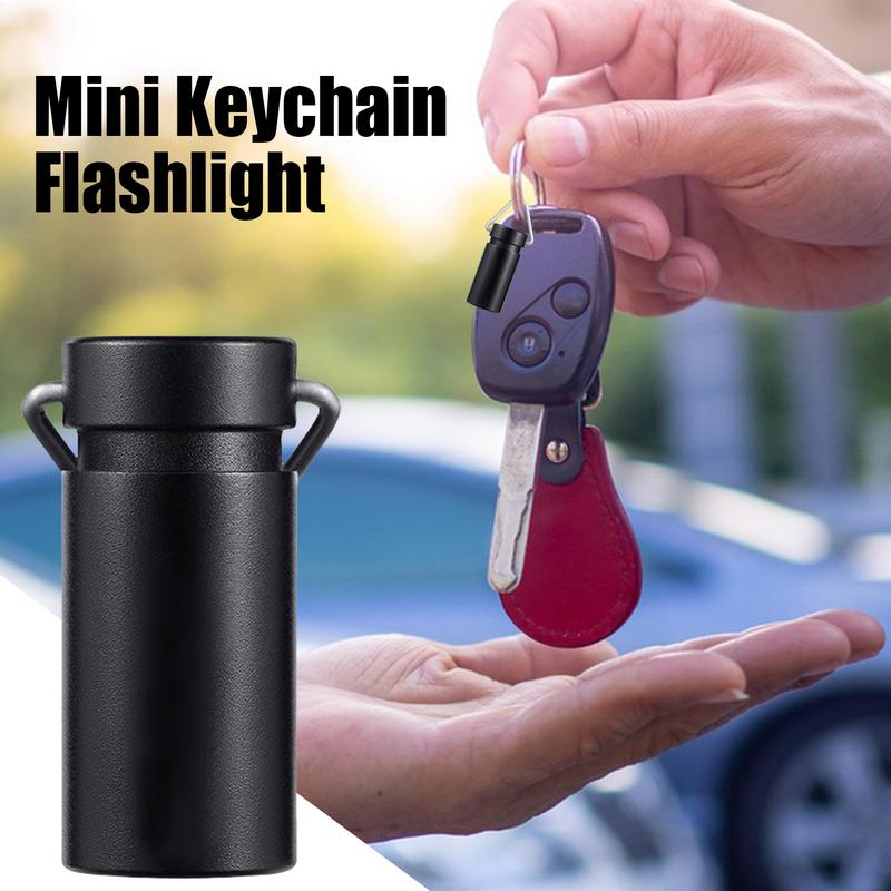 Key Ring Flashlight Small Key Chain Flashlight Battery Powered Portable Light Pocket Torches For Travel Night Indoor Home