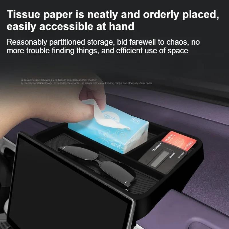 Central Control Screen Rear Storage Box for Leapmotor B10 2025-2026 Car ETC Tissue Towel Storage Organizer Interior Accessories