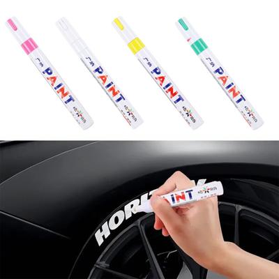 Stylo de Peinture Voiture Rapide 12 Couleurs Imperméable Sèche Moyen Pointe Métal à Base d'Huile