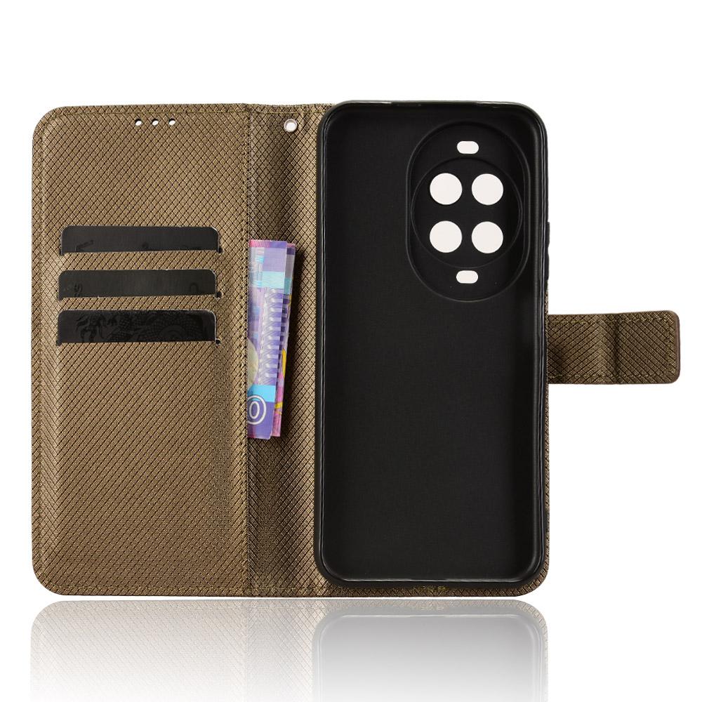 For Huawei nova 14 Pro 5G Leather Wallet Case with Strap Diamond Texture Phone Cover