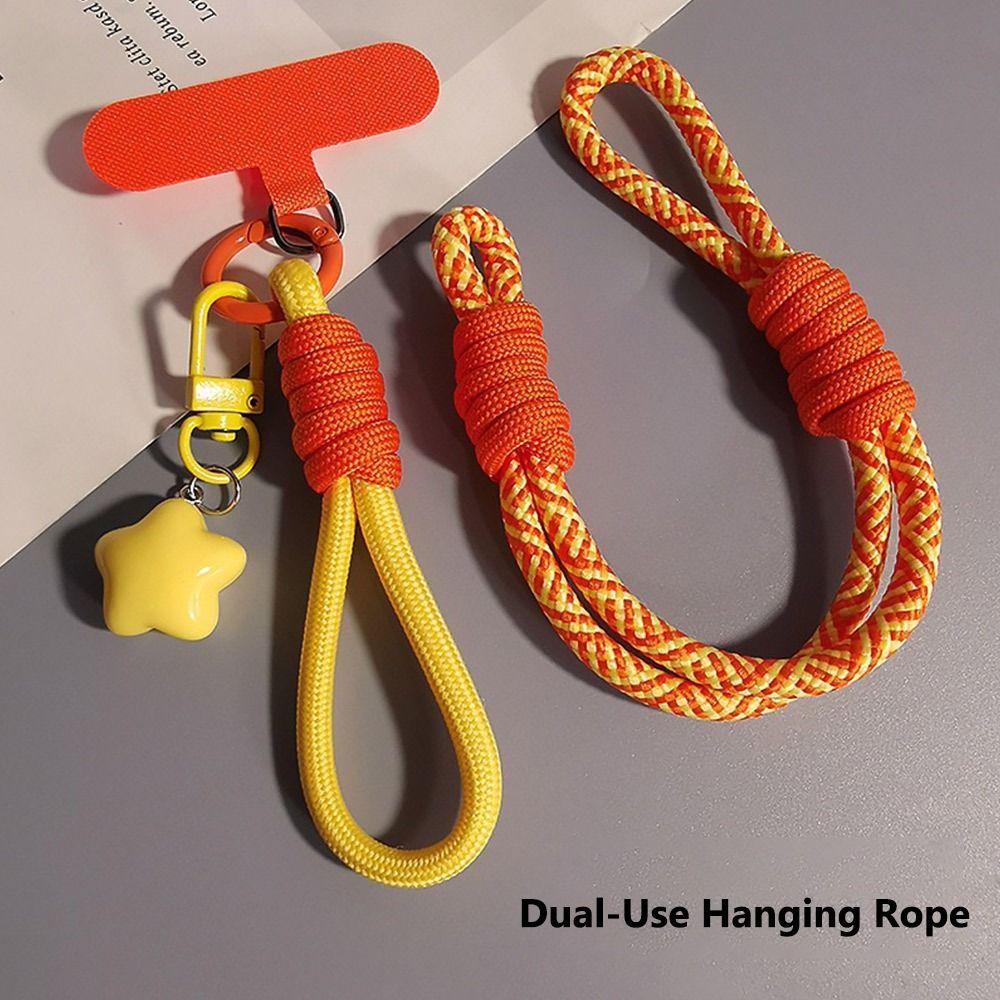 Wrist Strap Phone Lanyard Adjustable Mobile Accessory Woven Thumb Strap  for Outdoor Travel