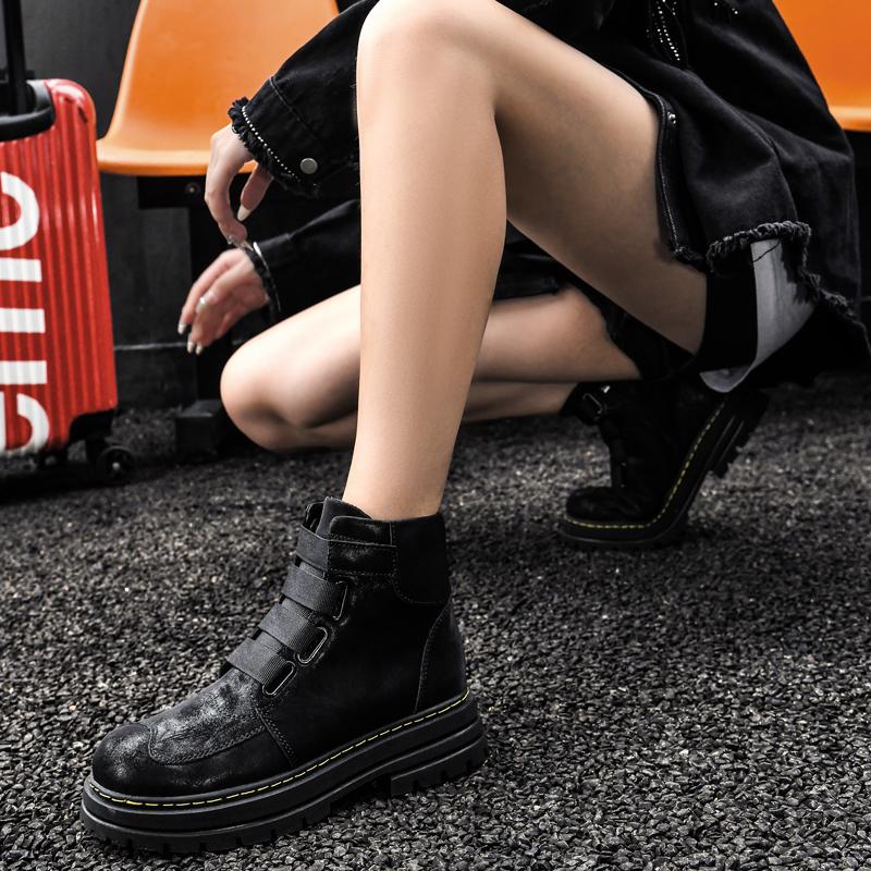 Unisex ručně vyráběné retro pánské boty z přírodní hovězí kůže Vodotěsné kotníkové sněhule Pánské boty