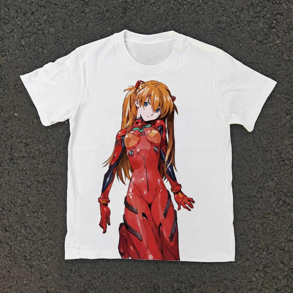 Sommer Neu Eva Unit 01 T-Shirt Neon Genesis Evangelion T-Shirt für Männer Frauen Japanisches Anime Shirt Unisex Hohe Qualität Baumwolle Kurzarm Top