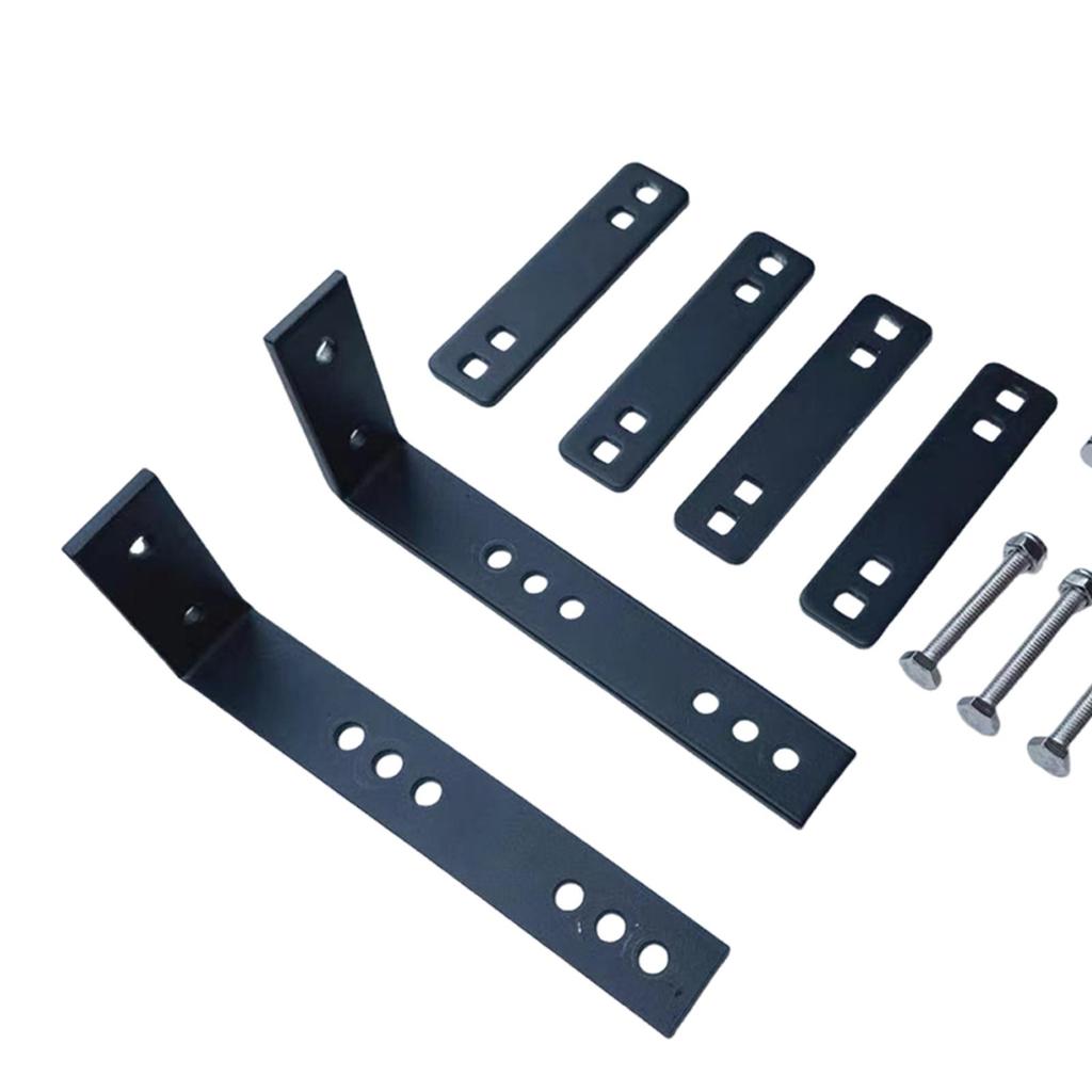 Car Awning Mounting Hardware Bracket Kit Universal Fit , Black Professional for Outdoor Camping