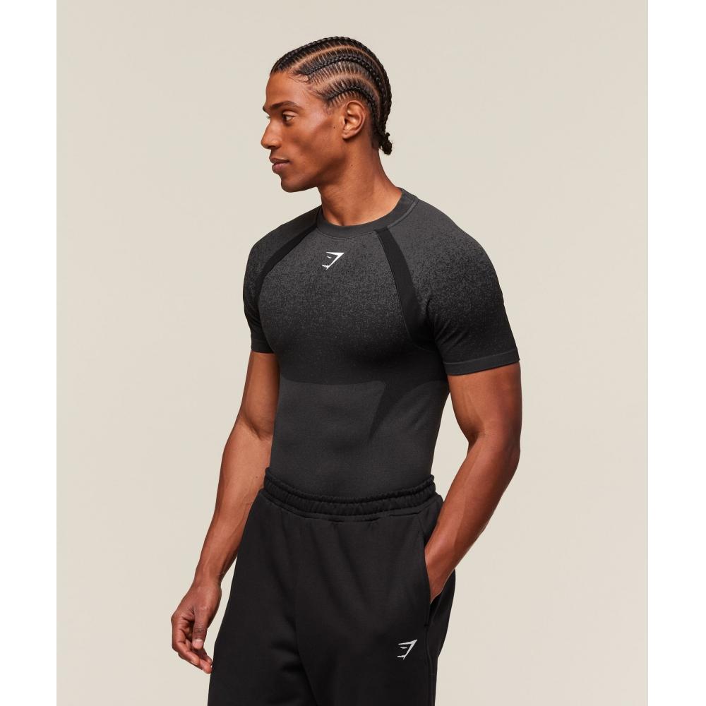 Gymshark Shadow Seamless T shirT Black A1b2a Bb2j