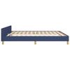 Bed Frame without Mattress Blue 160 x 200 cm Fabric