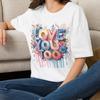 LOVE YOU TOO T-Shirt | Floral Retro Love Tee Gift for Her Mom Grandma Family Friend Sister Crew Team Party Aunt