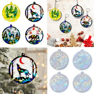 DIY Silicone Pendant Molds Hand-Making Crafts Molds Animal Shaped Christmas Crafts Supplies for DIY Hand-making Crafts