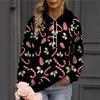 Womens Oversized Hooded Sweatshirt With 3D Leopard Print Loose Fit Casual Top