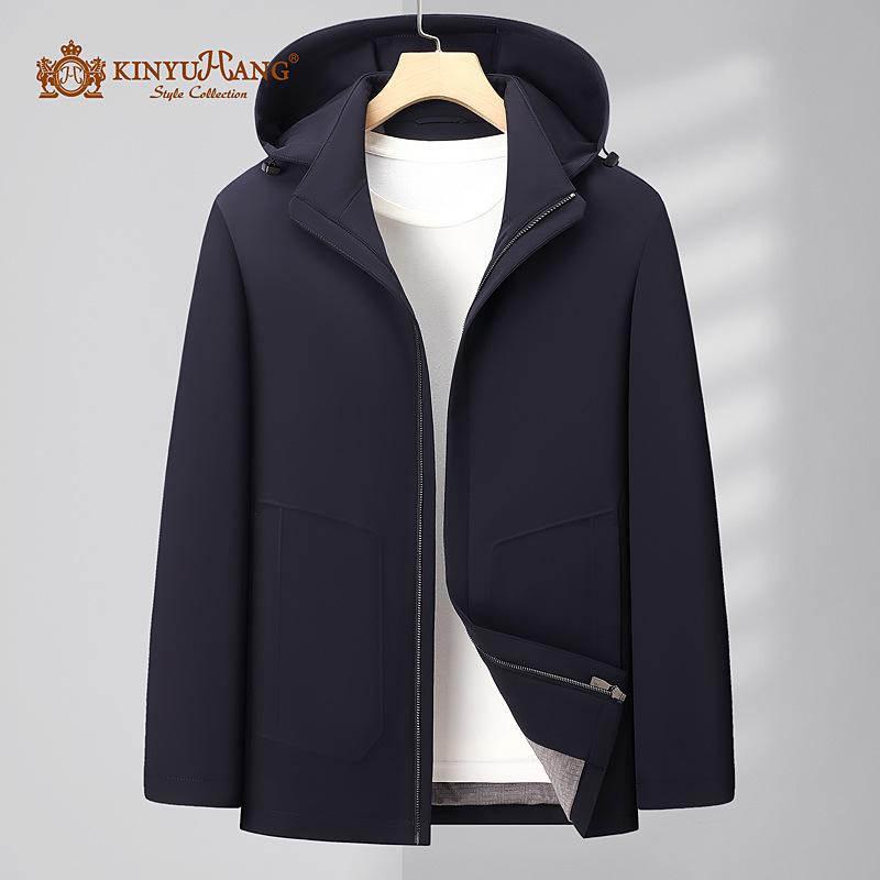 2025 Fall New Style Men's Jacket with Removable Hood - Casual Dad Coat
