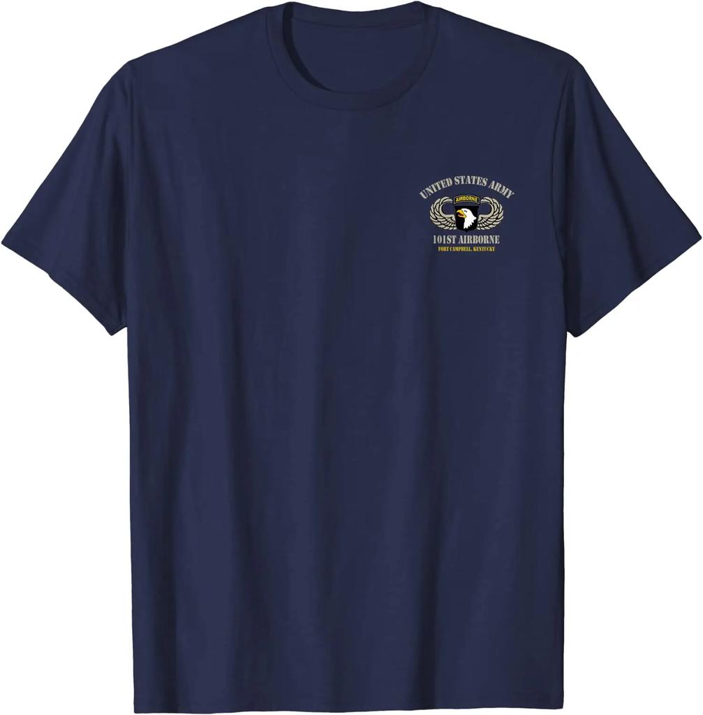 101. US-Luftlandedivision Fallschirmjäger Unisex T-Shirt Kurzarm Freizeit 100% Baumwolle Rundhals Sommer T-Shirt