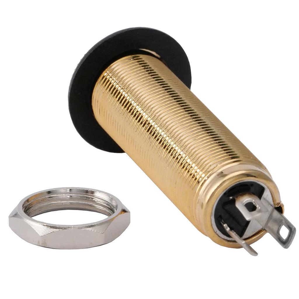 Musiclily Pro mm Cylinder Type Mono Jack for Electric Gold 6.35 Guitar/Bass,