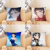 Kirigaya Suguha Animation SWord AArt OOnline Pillow Case Fashion Square Pillowcase Bedroom Sofa Room Ins Decoration Leisure