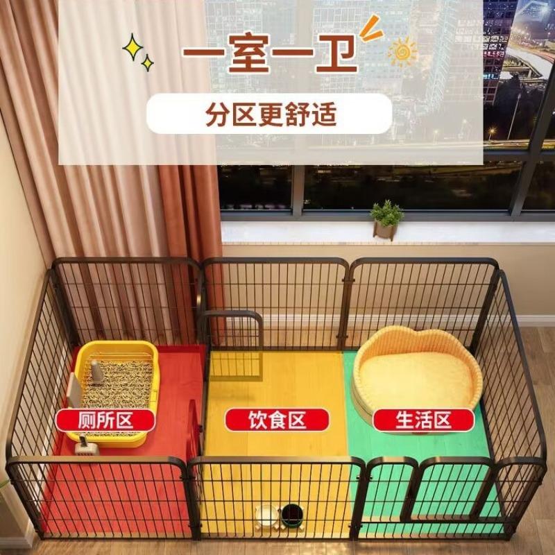Recinto Gioco per Animali da Interno per Cani Piccoli Medi Casa Portatile per Cuccioli con Porta Gabbia in Metallo Ferro per Teddy Barriera Domestica Recinto per Cani
