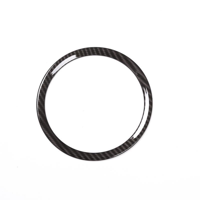 For Jaguar F-TYPE 2013-22 ABS Carbon Fiber Car Steering Wheel Emblem Sticker  Trim Cover Decorate Ring Interior Accessories