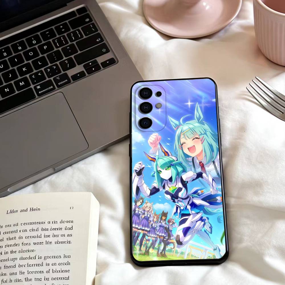 Pretty Derby Uma M-Musume Phone Case For Samsung S25,24,23,22,30,21,10,9,Ultra,Plus,Lite,FE,4,5 G Soft Black Case