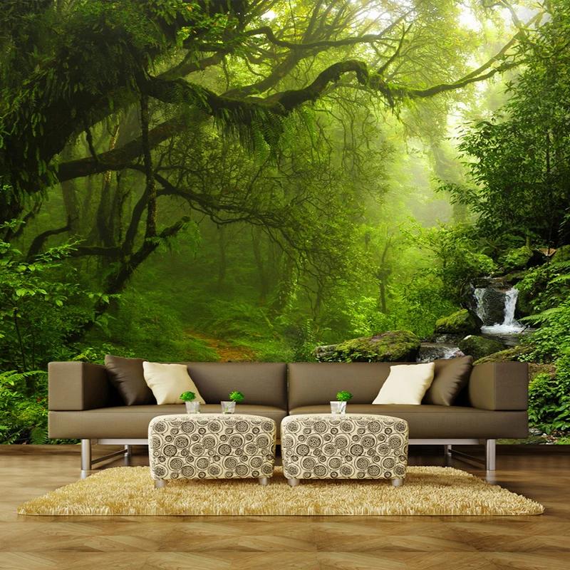 Photo Wallpaper 3d Virgin Forest Mural Nature Landscape Wall Mural Living Room Bedroom Backdrop Wall Papel