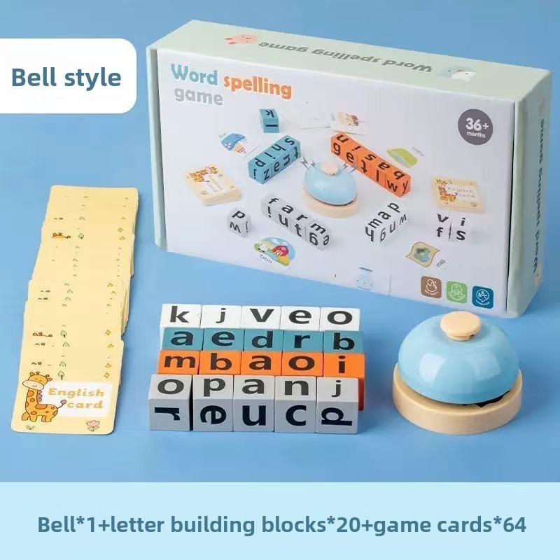 Wooden Educational Word Building Blocks For Kids Age 3 To 6 With Diy Fun And Cognitive Development