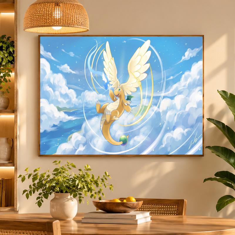 5D Diamond Painting Dragonite DIY Full Drill Diamond Art Kit Home Decoration