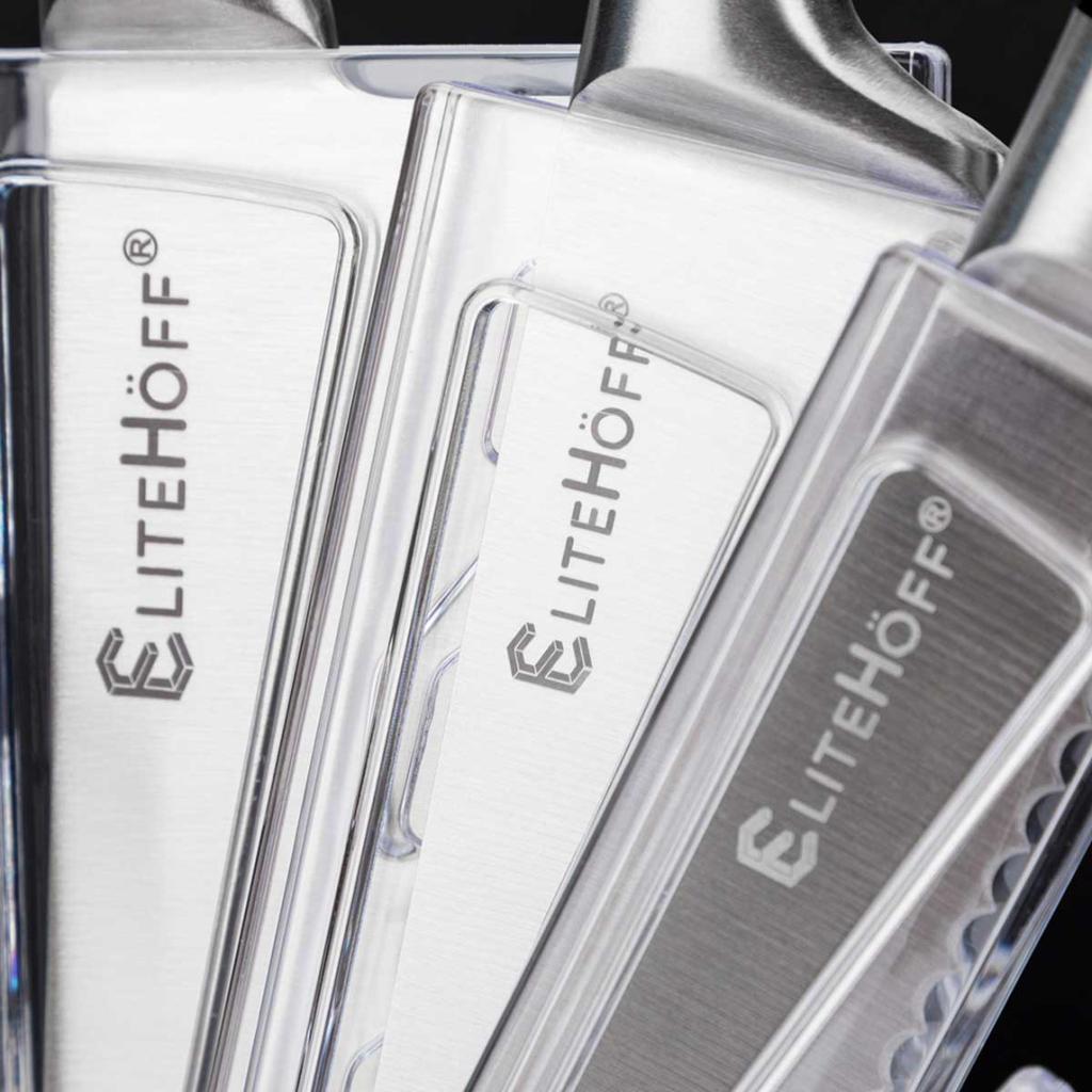 9-Piece Kitchen Knife Set In A Stand With Sharpener And Scissors E-6263