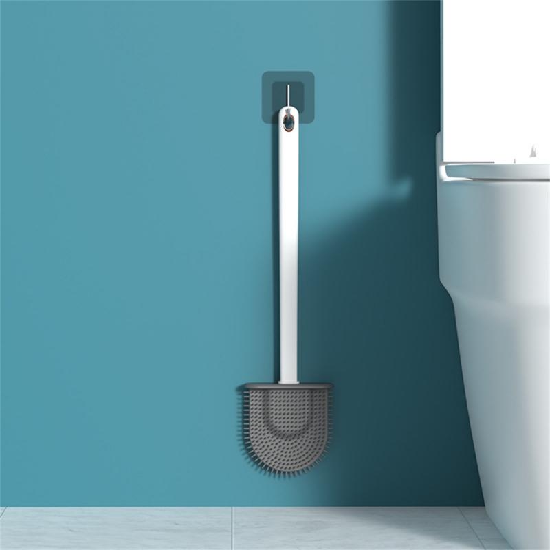 Light Luxury Toilet Brush Household Long-Handled TPR Brush Head No Dead Corners Durable Toilet Brush Bathroom Accessories