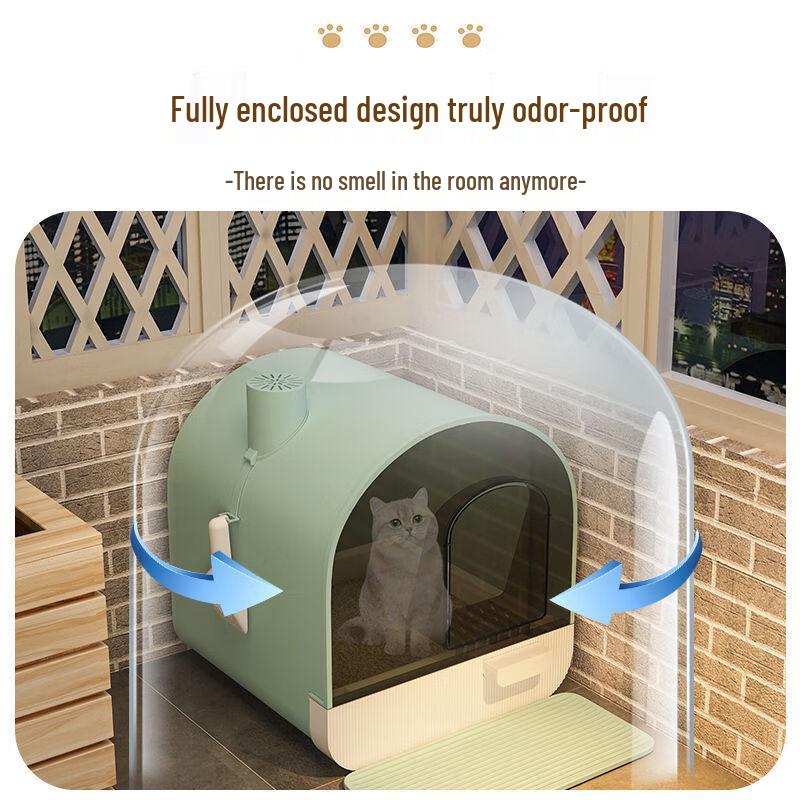 Yilv Fully Enclosed Cat Litter Box