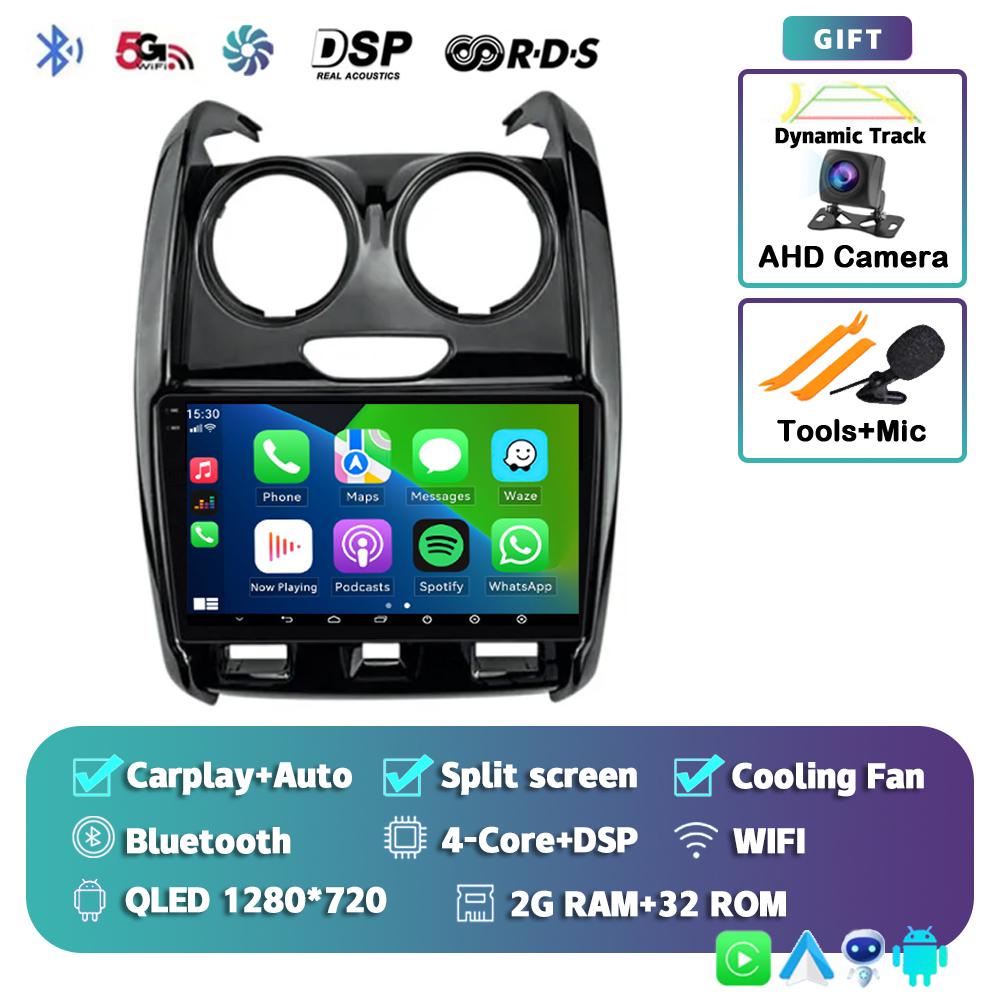 Android 14 Carplay Auto 4G+WIFI Car Radio For Renault Duster 2014-2020 Multimedia Video Player GPS Stereo 2din DVD Head Unit DSP