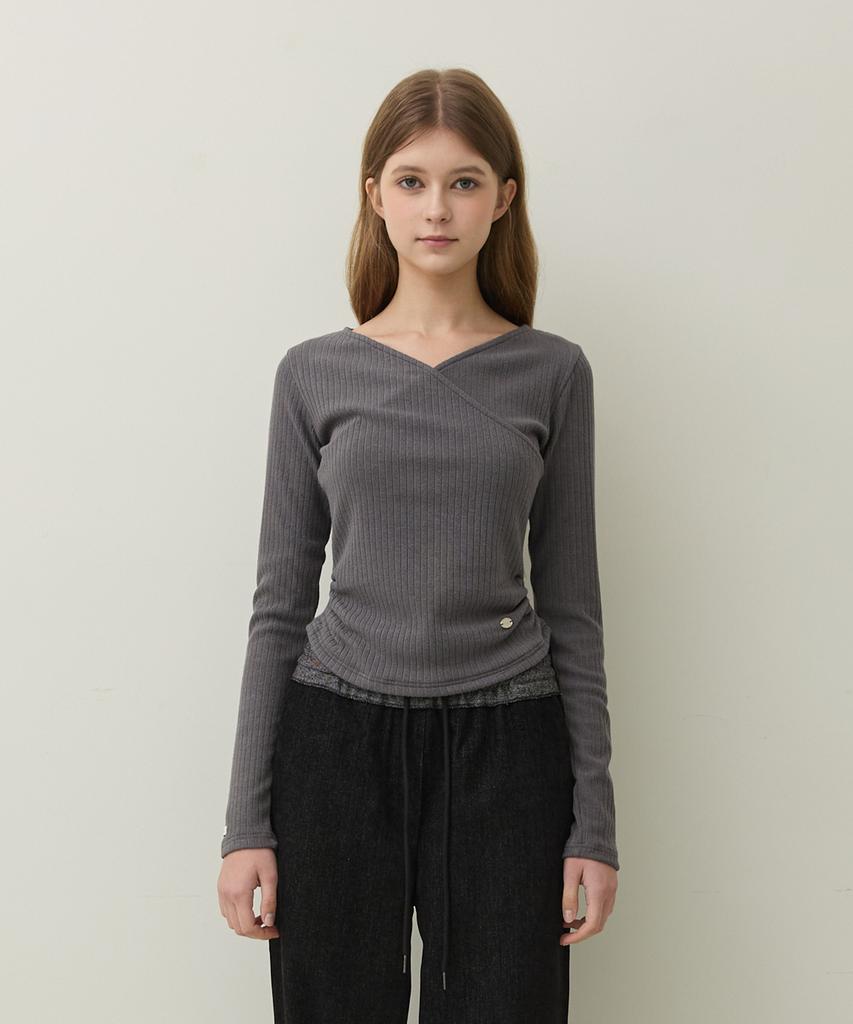 PANDORAFIT Belling Wrap T-Shirt (Dark Gray)