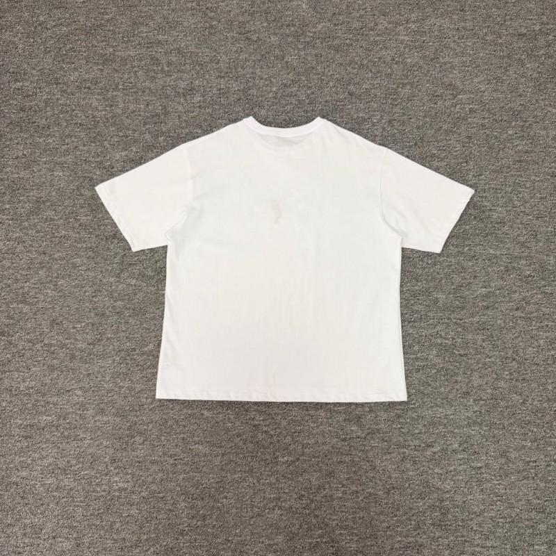 Mens T-shirt Minimal Embroidery Print Relaxed Fit Casual Fashion Versatile Short Sleeve Youth 2025