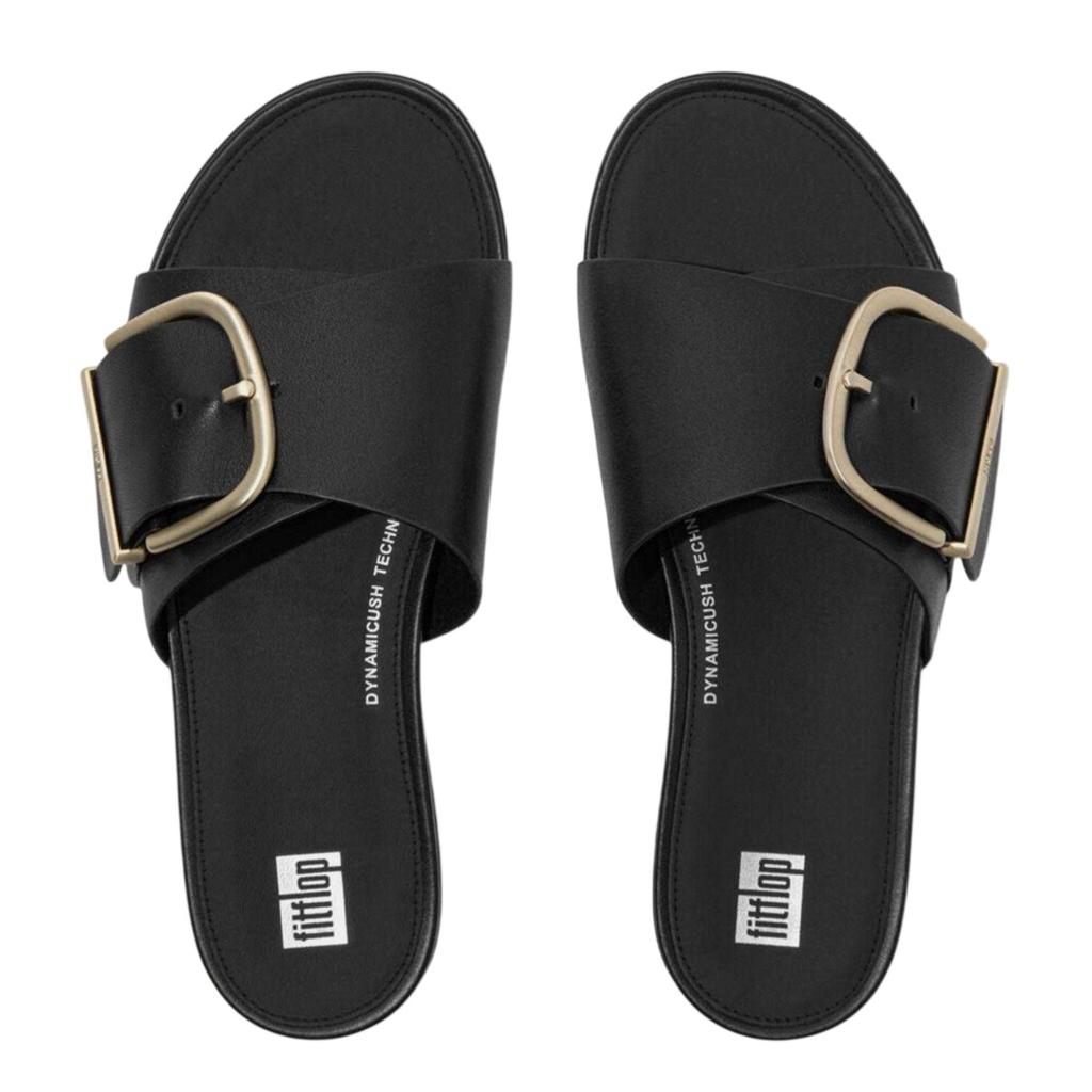 FitFlop Womens/Ladies Gracie Buckle Leather Sliders