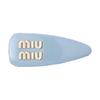 MIU MIU Engraved Logo Metal Hair Clip Women Hair Accessories Galaxy-Blue 5IF092_069_F0637