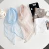 Versiune coreeană design primăvară și vară culoarea uni eșarfă de mătase pentru femei simț high-end streamer organza eșarfă decorativă versatilă subțire