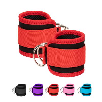 Fitness Knöchelbänder Verstellbare D-Ring Stützmanschetten Gym Beinübungen Training Workouts Sport Fit Schutz Sicherheit Abduktoren