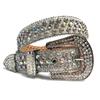 1 Luxury Belt With Large Glass Rhinestones High Quality Alloy Buckle Fashionable And Trendy Wide Belt